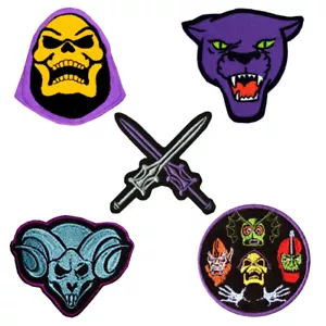 Parches bordados Skeletor dibujos animados años 80 MOTU He-man villano estragos espada calavera - Imagen 1 de 1