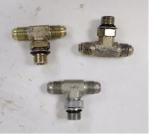 ASSORTED LOT 3/8" NPT TO NPT TO ORB MALE TEE 6803-06-06-06 (LOT OF 3) - Picture 1 of 2