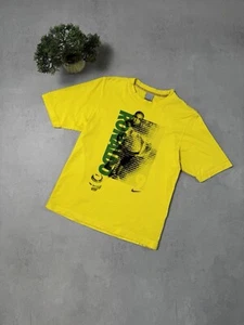 Nike Ronaldo Vintage T Shirt Brazil Size S Yellow Men Soccer Football - Picture 1 of 23