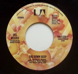 DEL REEVES DARLIN' I LOVE YOU/DIG DOWN DEEP UNITED ARTISTS RECORD VINYL 45 65-99 - Picture 1 of 3