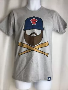 JOHNNY CUPCAKES BRAND MIKE NAPOLI T SHIRT maglia barba baseball grigio piccolo NUOVO - Foto 1 di 20