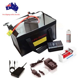 Li-Po Lipo Battery Waterproof Fireproof Safe Guard Bag 260x 130 x 150mm Black - Picture 1 of 6