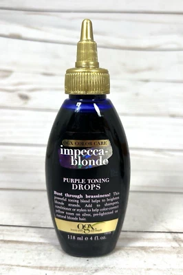 Gotas tonificantes OGX Impecca rubio púrpura color de cabello correcto 4 oz Foto 1 de 2