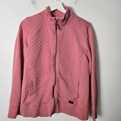 L.L. Bean Mujer Talla M Acolchada Cremallera Completa Sudadera Rosa Exterior Foto 1 de 4
