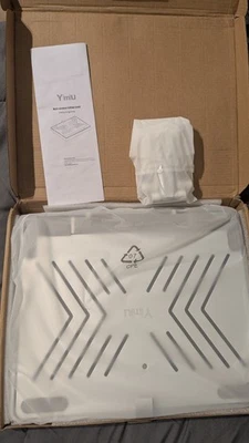 Silver Aluminum Laptop & Phone Stand – Foldable, Height Adjustable, Cooling Vent - Image 1 of 3