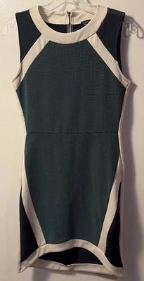 Topshop Women's Bodycon Sleeveless Mini Dress Size 6 Mod Pattern - Image 1 of 4