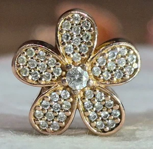 Genuine Pandora Dazzling Daisy Pave Rose Gold Charm 781480CZ Excellent Condition - Picture 1 of 5