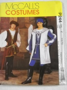 Renaissance Medieval Costume Men's size L-XL McCalls 2802 / P244 Sewing Pattern - Picture 1 of 2