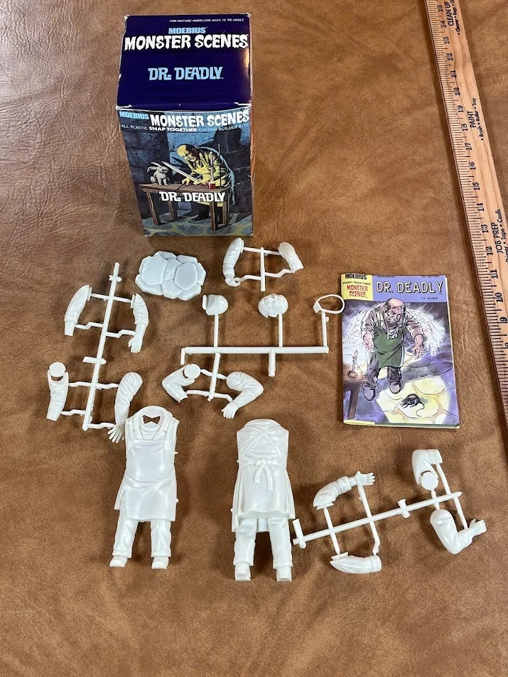 Moebius 631 Monster Scenes Dr. Deadly Model Kit Aurora Horror Reissue Open Box - Image 1 of 4