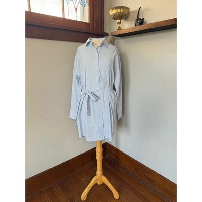 Nuevo con etiquetas Mini Vestido Abercrombie & Fitch M Popelina Manga Larga Rayas Preppy Oficina Foto 1 de 4