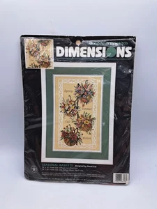 Kit point de croix compté paniers saisonniers dimensions 1996 3157 10" x 16" - Photo 1/3