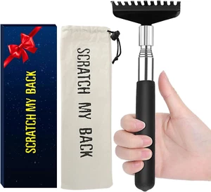 Oversized Portable Extendable Back Scratcher, Upgraded Metal Stainless Steel Tel - Picture 1 of 12
