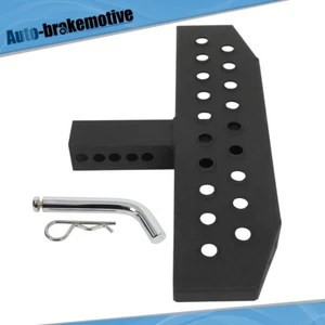 Hitch Climber Step Guard Towing Bumper Anti-Slip Rust For 2 Inch Receiver Black - Picture 1 of 8
