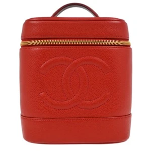 Chanel Red Calfskin Timeless Vanity Handbag 185137 - Picture 1 of 10