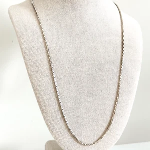 Milor 925 Italian Sterling Silver 1.7MM Shiny Box Chain Necklace 34" - Picture 1 of 8