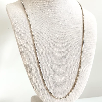 Collar cadena caja brillante Milor 925 italiano plata de ley 1,7 mm 34" Foto 1 de 4