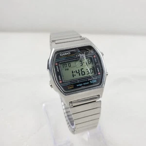 RARE VINTAGE 1980'S CASIO MARLIN W-36 JAPAN DIGITAL MENS WATCH NEW BATTERY AS IS - Picture 1 of 10