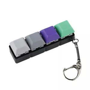 4-Keys Mechanical Keyboard Key Toy Keychain Party Stress Relief DIY Fidget - Picture 1 of 33