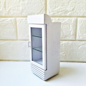 Miniature White Fridge Dollhouse Realistic Kitchen Furniture Accessory Decor 