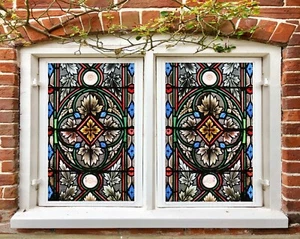 3D Gray Leaves P3190 Window Film Print Sticker Cling Stained Glass UV Block Am - Picture 1 of 11
