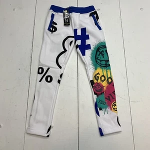 one color one nation kids white graphic print sweatpants size Small - Picture 1 of 5