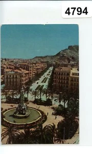 Alicante, Spain: Luceros Square and Alphonso the Judicious Avenue Postcard - Picture 1 of 2