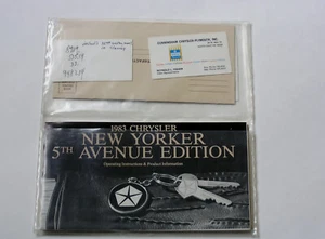 1983 Chrysler New Yorker 5th Avenue Edition owners manual - Picture 1 of 6