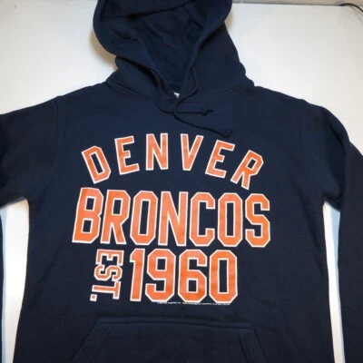 NUEVO JUNK FOOD DENVER BRONCOS NFL FÚTBOL JERSEY SUDADERA CON CAPUCHA SUDADERA CON CAPUCHA Talla S Foto 1 de 4