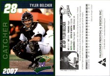 Tyler Belcher 2007 Grandstand Jamestown Jammers #6 Card *AutographDen*
