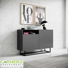 Credenza moderna ERICE Gihome ® 2 ante e vano a giorno antracite madia design