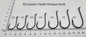 Octopus  Fishing Hooks 50  Pcs #1  to  8/0 tautog blackfish seabass rig building - Picture 1 of 19