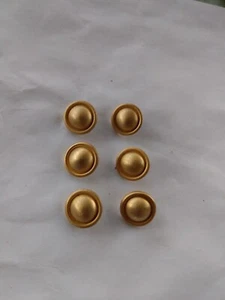 24 VINTAGE RICH DUTCH GOLD COLOR METAL 5/8 inch ROUND SHANK BUTTONS - Picture 1 of 3