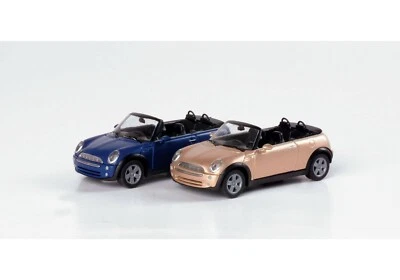 Spur H0 1:87 Herpa 033275 Mini Cooper Cabrio, Metallico Oro Nuovo OVP - Immagine 1 di 2