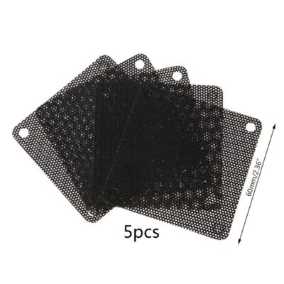 5PCS/lot 60mm PC Fan Filter for Case Computer Mesh Cuttable Black - Image 1 of 4