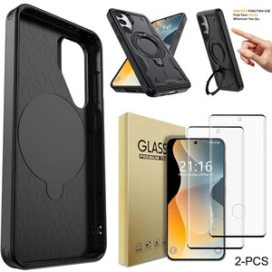 Für Samsung Galaxy S23+/S23 Ultra/S23 FE Magnet Ring Hülle Cover Hartglas - Bild 1 von 17