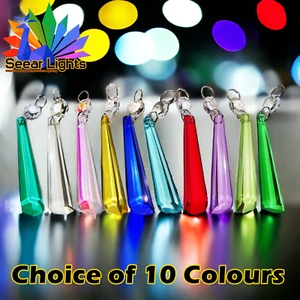 1-12 Icicles Chandelier Glass Crystals Antique Look Wedding Beads Retro Droplets - Picture 1 of 85