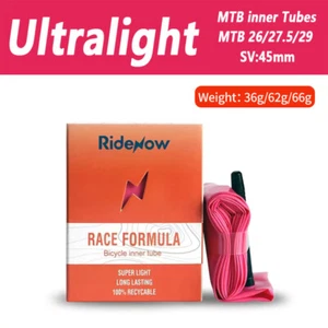 Ridenow Ultralight Mountain Bike Inner Tubes 26/ 27.5/ 29 inch 45MM Presta Valve - Picture 1 of 11