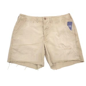 $198 Polo Ralph Lauren Big Fit Khaki Willard Cut-Off Chino Shorts Mens Size 38 - Picture 1 of 11