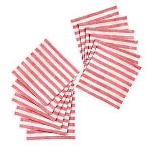 Solino Home Tovaglioli da Cocktail 100% Puro Lino 6x6" per Estate - Riga Amalfitana - Foto 1 di 20