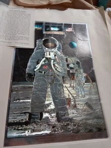 “One Giant Leap” Foil Etching Framed NASA “Moonlanding” - Picture 1 of 4