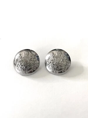 (2) RALPH LAUREN Silver Blazer Suit Jacket Replacement Buttons 3/4" EXCELLENT - Image 1 of 4