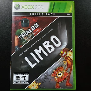 Triple Pack: Limbo, Trials HD, Splosion Man for Xbox 360, No Manual, Tested - Imagen 1 de 18