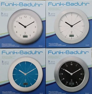 Funk Baduhr-Temperaturanzeige-feuchtigkeitsgeschützt-inkl. Batterie***NEU&OVP*** - Bild 1 von 1