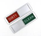 Dishwasher Clean Dirty Magnet Sign Indicator Touch Slider Stainless Steel NEW