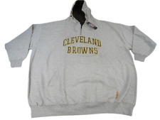 New Cleveland Browns Mens Size 3XL-Tall Gray 1/4 Zip Hoodie