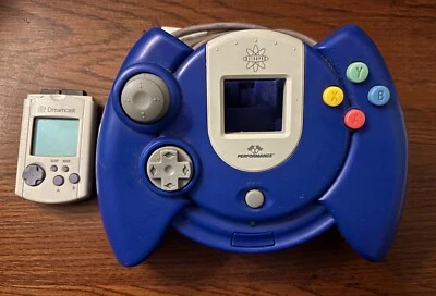 Sega DREAMCAST astro pad controller BLUE with memory card - Image 1 of 2