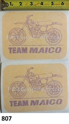 2! Team Maico Bike Vintage sticker MC AW 125 250 400 450 490 VMX AHRMA Works   - Image 1 of 4