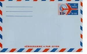 U.S. Scott # UC 35 1961 11c Jet Airliner & Globe - Mint Air Letter Sheet - Picture 1 of 2