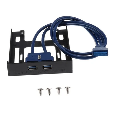 USB 3.0 Front Panel 3.5inch 2Port Hub to 20pin Connector Floppy Drive Bay - Bild 1 von 4