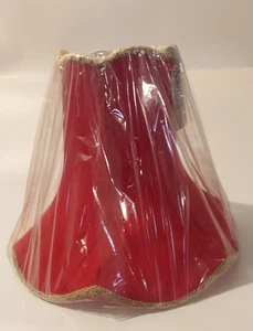 Pure Silk Hand Made Nice Bell Canterbury Roseart Red Lamp Shade 4."5 x 9" x10" - Picture 1 of 9